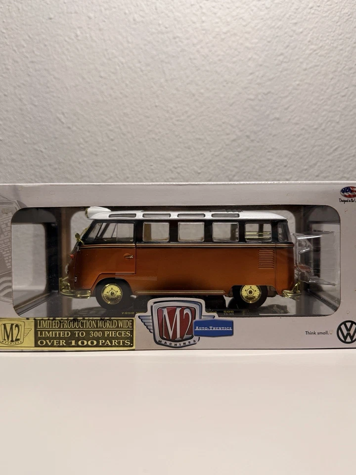 M2 Machines 1959 VW Microbus Deluxe USA Model Gold Chase 1 of 300 Walmart 1:24 - Image 2 of 4