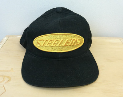 Pittsburgh Steelers Snapback Hat Black Gold Patch Logo American Needle NFL Cap