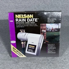 Nelson Rain Date Electronic Water Timer #5300, Set Times 1 min-12 hrs, New