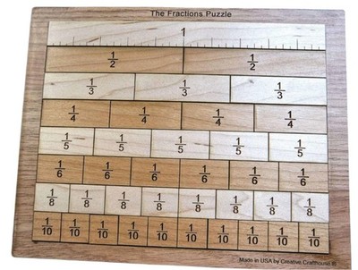Fractions Educational Learning Board | STEM Montessori Activity