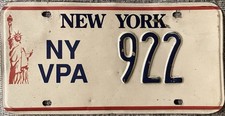1986-2000 New York Ny Veteran Police Association License Plate Expired