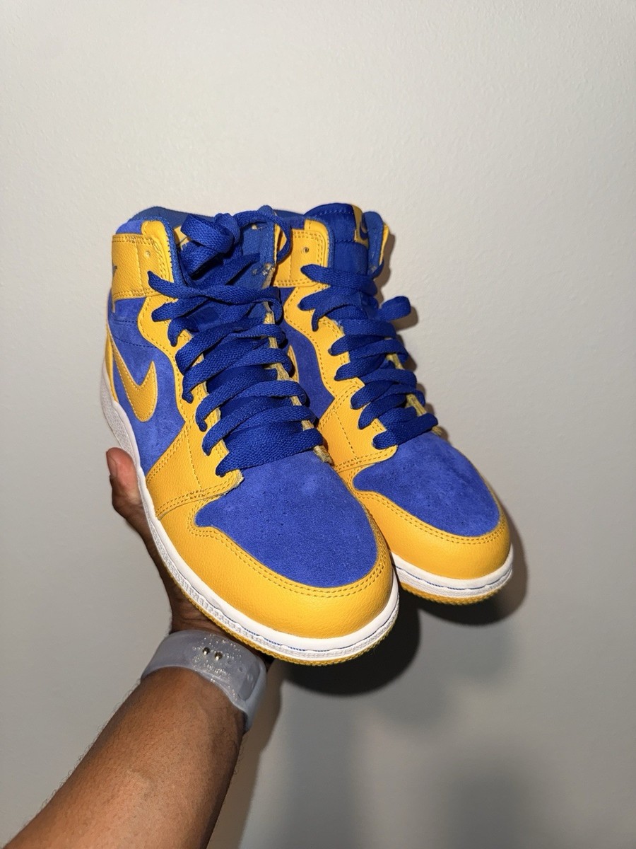 Nike Air Jordan 1 Retro High OG Laney 2013 Yellow Blue High Top