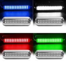 RGB 42 LED Underwater BOAT MARINE Transom LIGHTS 316 Stainless Steel Pontoon
