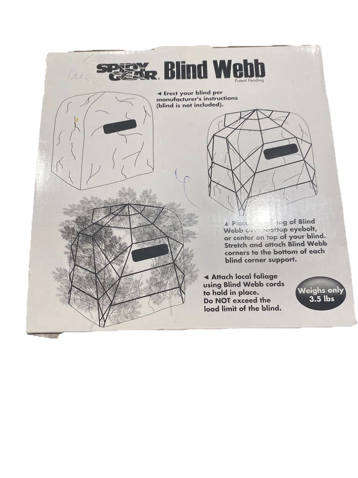Spidy Gear Hunter's Blind Webb Covercraft BLW1001 Fits Most Deer Turkey Duck New - Image 2 of 4