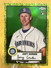 2021 Topps Chrome Platinum Anniversary Joey Gerber #88  Green /99 (RC) Mariners