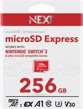 NEXT - Express 256GB microSD PCIe 3.1 NVMe UHS-I Memory Card works with Ninte...