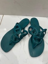 Hermes Egerie Teal Sandals Size 41 EU Women's Barely Used EU 41 US 10.5 ! Auth!.