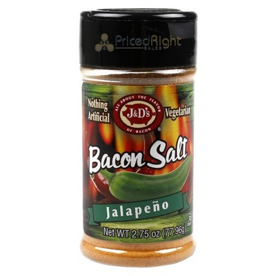 J&D's Jalapeno Bacon Salt 2.5 oz All Natural Bacon Flavored Seasoning Spice