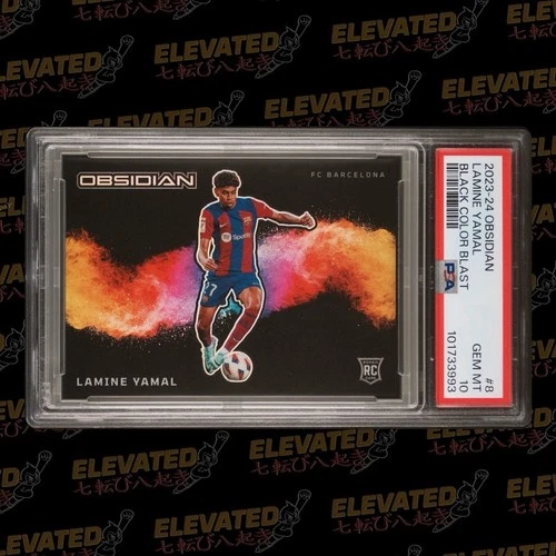 2023-24 Obsidian Lamine Yamal Color Blast SSP Case Hit Rookie PSA 10 RC
