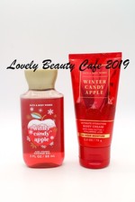 BATH BODY WORKS / WINTER CANDY APPLE / BODY CREAM BODY WASH / TRAVEL SET