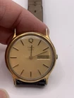 Vintage Timex M CELL Gold Tone Case Quartz Analog Men's Watch for Repairs