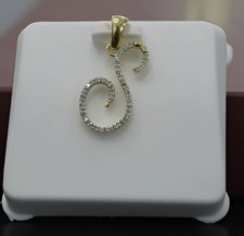 Diamond Initial S Pendant 925 Silver Pendant Pave Diamond Pendant Designer Charm