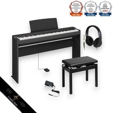 YAMAHA P-225B Weighted Action Digital Piano P225B Stand L-200B Headphone Stool