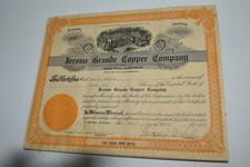 JEROME GRANDE COPPER CO 1929 50 Aktienanteile Aktie Zertifikat (AYK28)