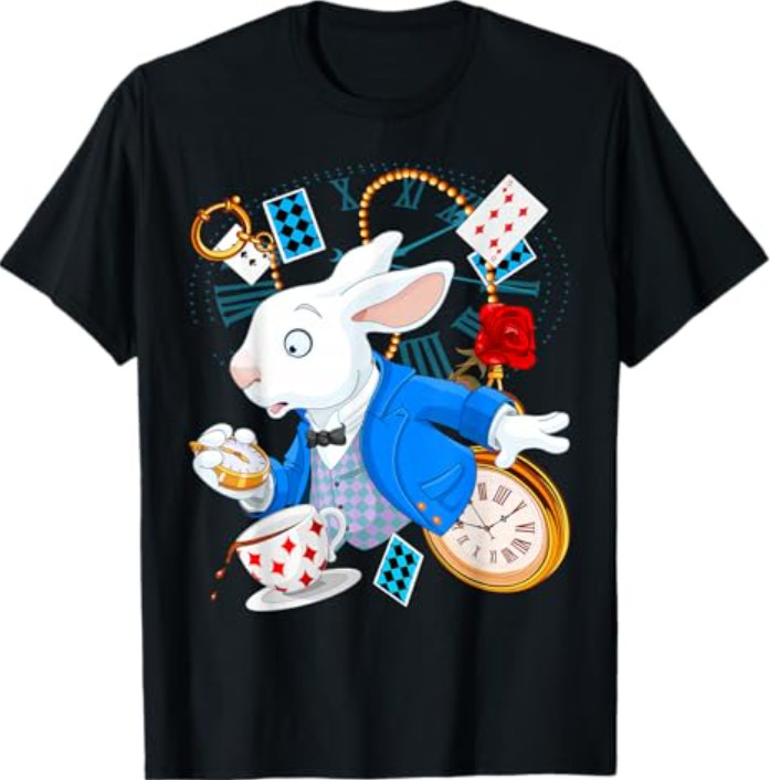 Camiseta Alicia en el País de las Maravillas Conejo Blanco