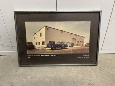 Vintage Original Eastern Airlines Maintenance Facility 1981 Framed Picture