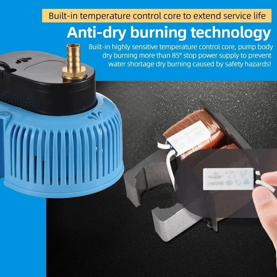 75W Submersible Pump 2000L/H Circulation Filter Pump  Water Pool - image 3 of 4