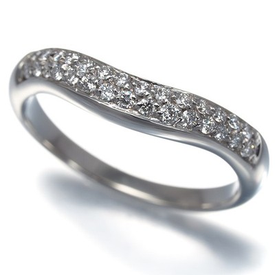 Auth BVLGARI Ring Diamond Corona Paved US5-5.25 950 Platinum