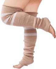 Plus Size Leg Warmers, Women, Long Knit, Over Knee Thigh High Sock, Winter