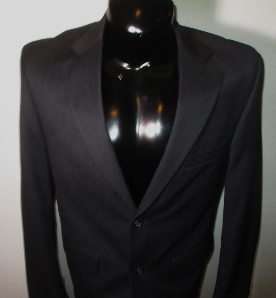 PRONTO UOMO Gray Black 100% Wool 2 Pc Suit Men's Size 39R, 32X32 - Image 3 of 4
