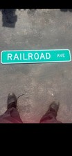 Railroad Ave Buffalo Street Sign 