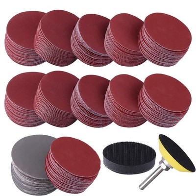 Keyohome 300 Stck. Schleifscheiben Pads 50 mm/2 Zoll Klett Pads mit 1/4 Schaft