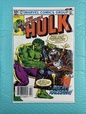 Incredible Hulk #271 1982 (Page Tear) Rocket Raccoon 1st Appearance Newsstand