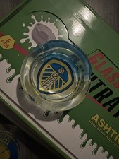 Leeds United Small Glass Ashtray LUFC, MOT, ALAW Crest