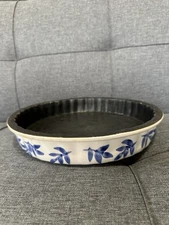 Philippe Richard White and Blue  Quiche Dish