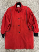 Vintage Stephanie Mathew’s Women’s Long Red Coat Made In USA