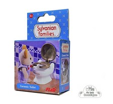 Sylvanian Families Calico Critters Furniture Vintage Ceramic Toilet
