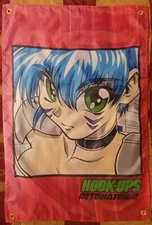 Hook Ups Skateboards Banner Poster JK World Industries Girl Anime Detonator 2 