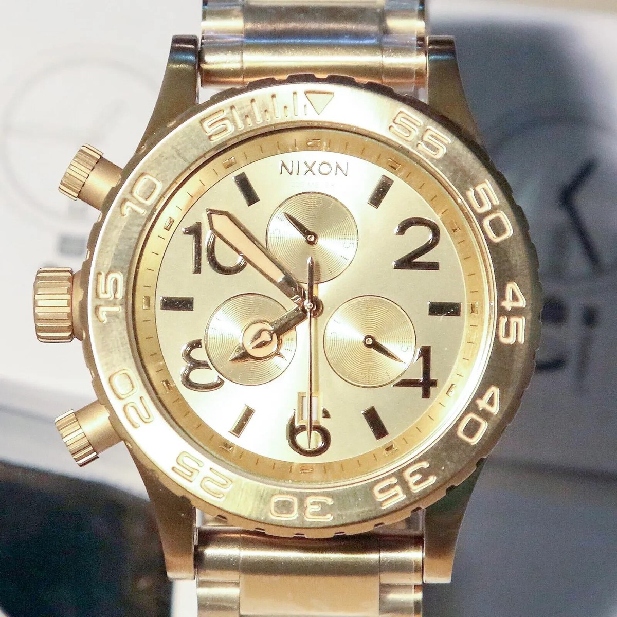 NIXON watch 42-20 CHRONO A037-502 ALL GOLD