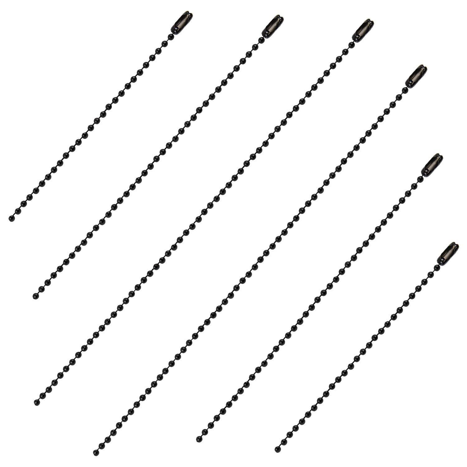 Ceiling Fan Pull Chain Extender 3.2mm Black Extension Pack-image