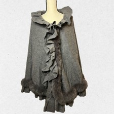 Jocelyn Genuine Fox Fur Shawl Cape