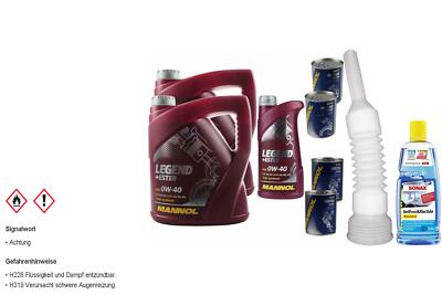 9L MANNOL Motoröl SAE 0W-40 LEGEND+ESTER inkl. Additiv Auslaufschlauch Reiniger