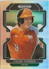 2022 Panini Prizm Colby Thomas Silver Prizm SP RC Oakland Athletics