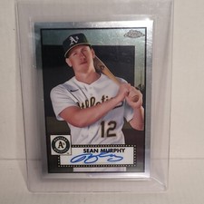 AUTOGRAPHED🔥 SEAN MURPHY TOPPS CHROME PLATINUM ANNIVERSARY ON CARD AUTO OAKLAND