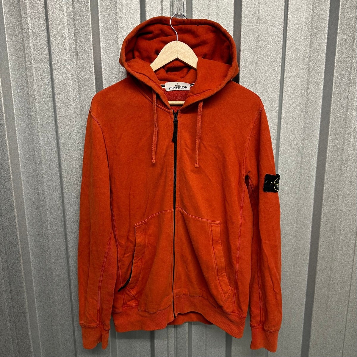 Hooded Sweatshirt Giacca Stone Island Rossa Stone Island Mens