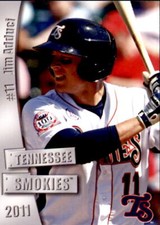 2011 Tennessee Smokies Grandstand #2 Jim Adduci Evergreen Park Illinois IL Card