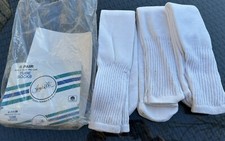 Vintage Sears Tube Socks 3 Pack White 20  Cushioned 10-13 USA