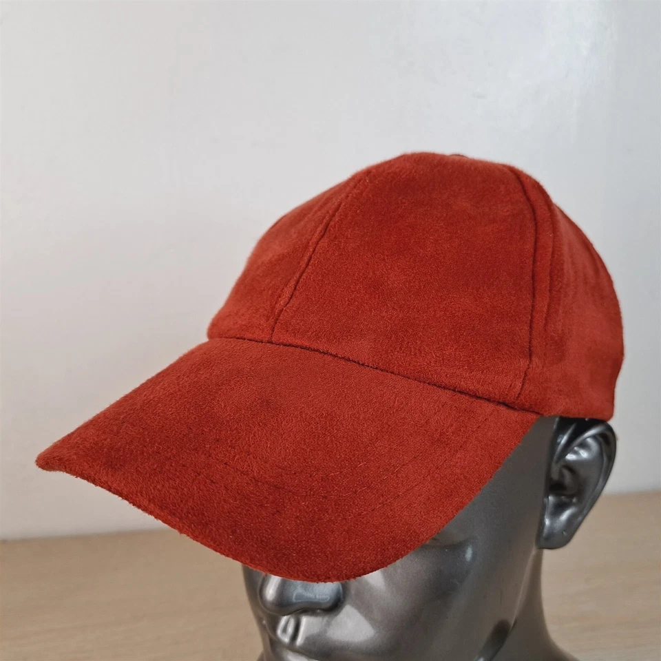 FREE PEOPLE WILLIAMSBURG VEGAN SUEDE BURGANDY ADJUSTABLE STRAP BASEBALL HAT/CAP - Image 2 of 4