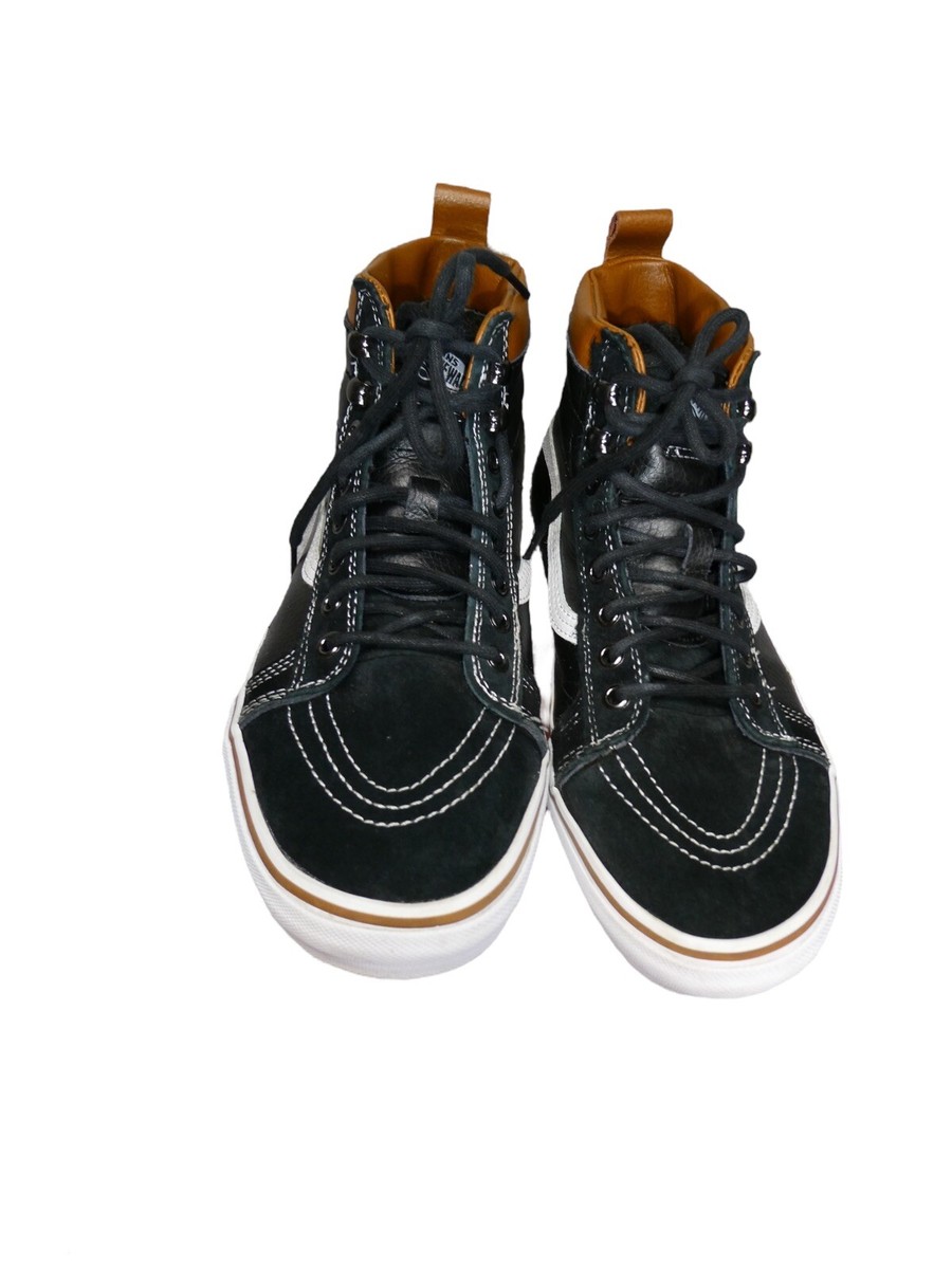 Vans Sk8-Hi Scotchgard 3M Black Leather Sherpa High Top Men Size