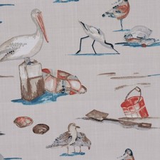 Sea Birds 160cm Fabric 100% Cotton Coast Nautical Blinds Cushion Per Metre