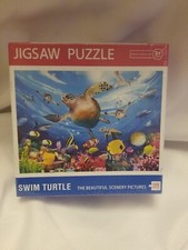 100 Piece Puzzles for Kids Underwater Swim Turtle Puzzle - NEW SEALED