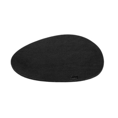 Silwy Metal Nano-Gel Tischset mit Lederbeschichtung - Medium - Schwarz