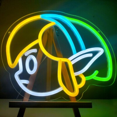 The Legend of Zelda Link's face neon LED wall sign   video game room gamer gift