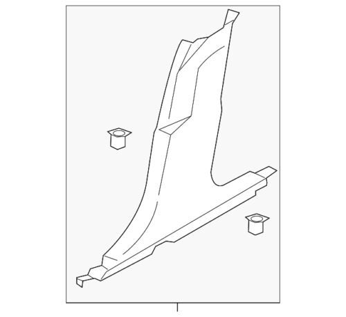 Cubierta del pilar central inferior izquierdo para Ford Lincoln MKZ 2015-2020 (N/P DP5Z-5424347-LE)