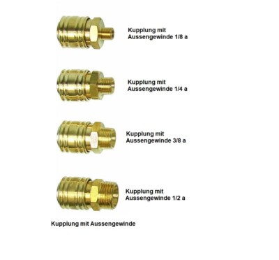 Schneider Druckluft Schnellkupplungen mit Aussengewinde SK-NW7.2-G1/2a Schneider Druckluft Schnellkupplungen mit Aussengewinde SK-NW7.2-G1/2a