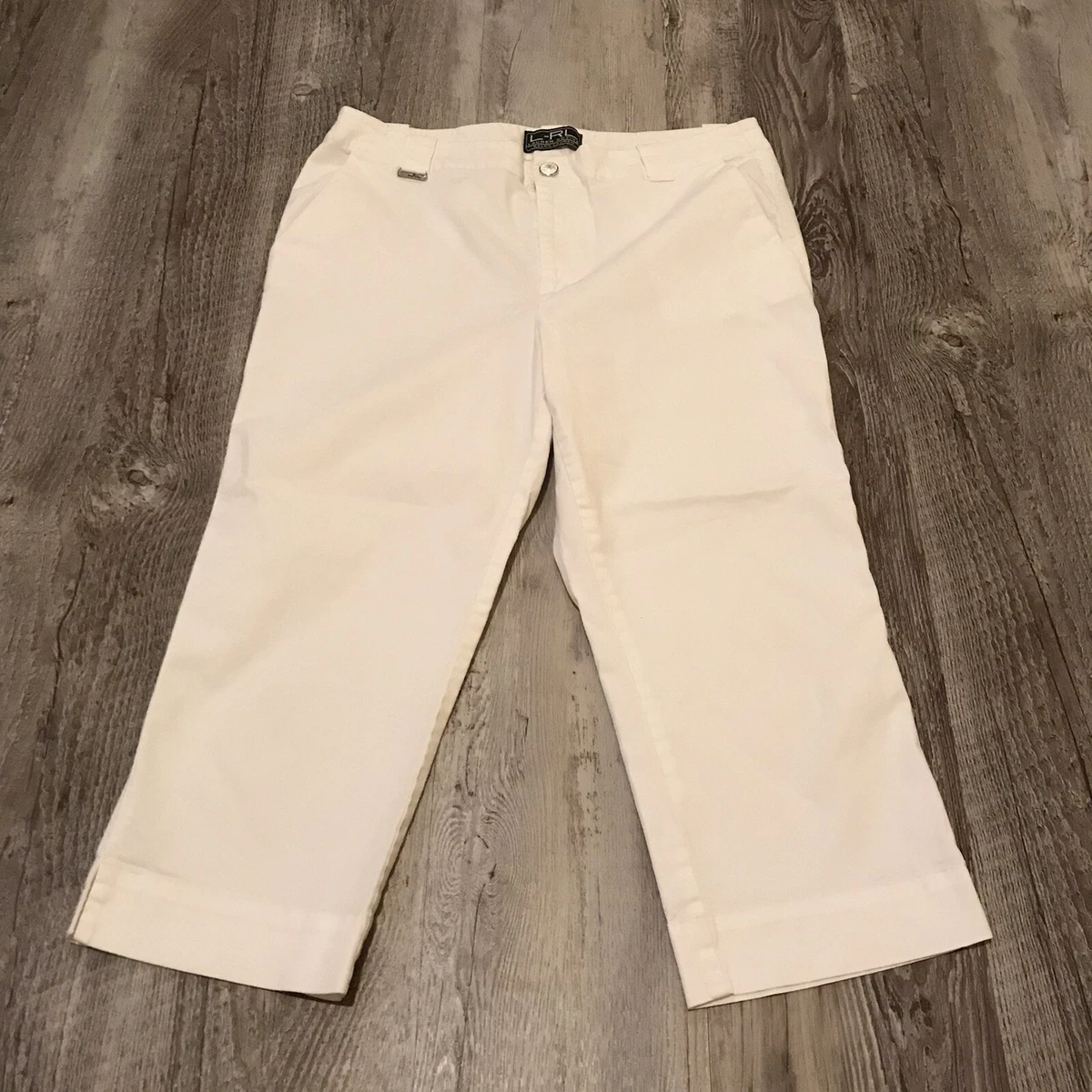 L-RL Lauren Active Ralph Lauren Capri Pants Women’s Size 12 White